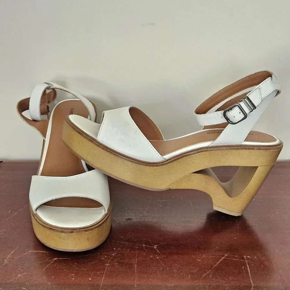 Lucky Brand Womens Green  Ankle Strap /Lk-Wyndin  Heels Size 8M